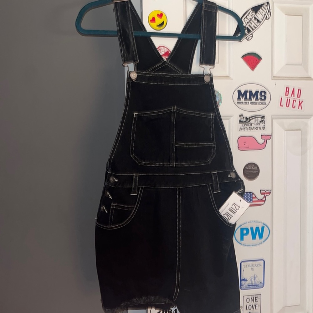 NWT Black short overall